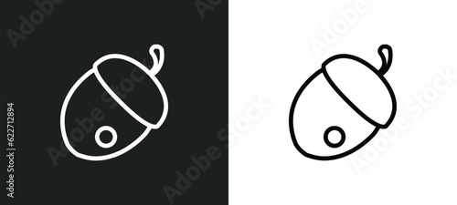 nut outline icon in white and black colors. nut flat vector icon from india collection for web, mobile apps and ui.