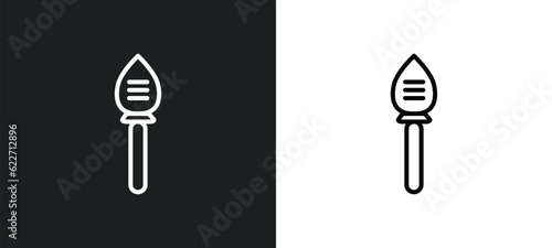 kartikeya outline icon in white and black colors. kartikeya flat vector icon from india collection for web, mobile apps and ui.