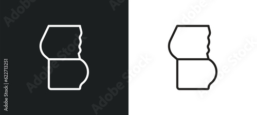 body shaming outline icon in white and black colors. body shaming flat vector icon from hygiene collection for web, mobile apps and ui.