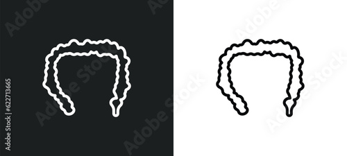 large intestine outline icon in white and black colors. large intestine flat vector icon from human body parts collection for web, mobile apps and ui.