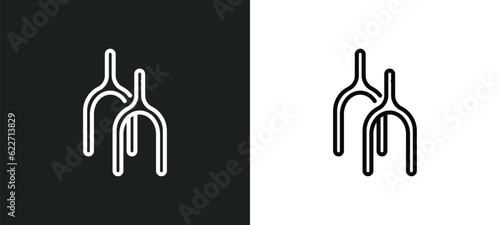 human artery outline icon in white and black colors. human artery flat vector icon from human body parts collection for web, mobile apps and ui.