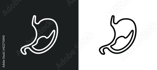 human abdomen outline icon in white and black colors. human abdomen flat vector icon from human body parts collection for web, mobile apps and ui.