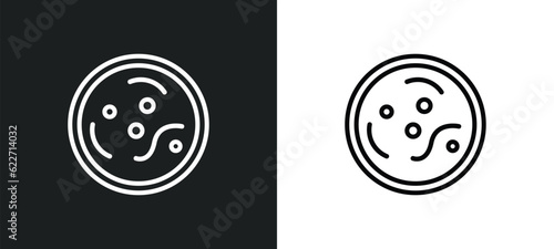 basophil outline icon in white and black colors. basophil flat vector icon from human body parts collection for web, mobile apps and ui.