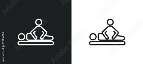 cpr outline icon in white and black colors. cpr flat vector icon from humans collection for web, mobile apps and ui.