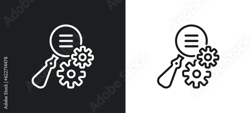 due diligence outline icon in white and black colors. due diligence flat vector icon from human resources collection for web, mobile apps and ui.