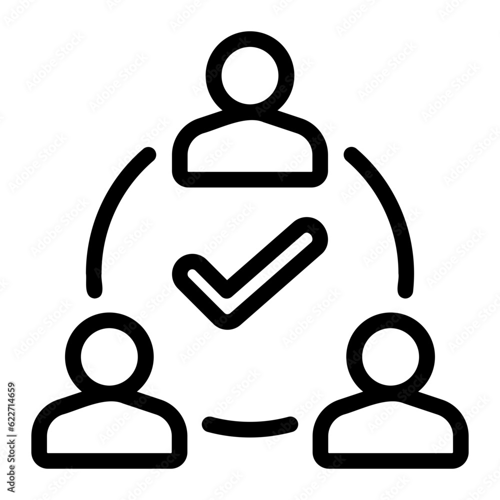 coordination line icon coordination line icon