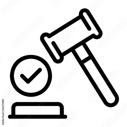 gavel line icon