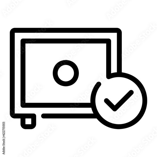 safebox line icon