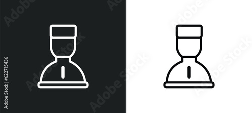 valet outline icon in white and black colors. valet flat vector icon from hotel collection for web  mobile apps and ui.