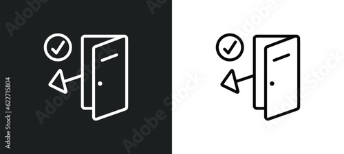 check out outline icon in white and black colors. check out flat vector icon from hotel collection for web, mobile apps and ui.