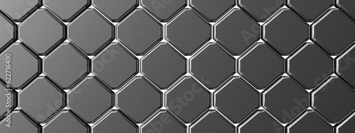 Hexagon Pattern Fresh Chilled Refreshing Drink Silver Abstract Elegant Modern 3D Rendering image