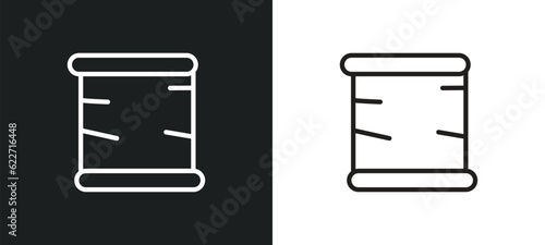 old paper outline icon in white and black colors. old paper flat vector icon from history collection for web, mobile apps and ui.