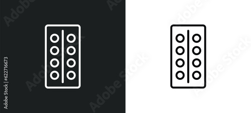 contraceptive pills outline icon in white and black colors. contraceptive pills flat vector icon from health and medical collection for web, mobile apps and ui.