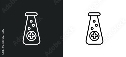medical substance outline icon in white and black colors. medical substance flat vector icon from health and medical collection for web  mobile apps and ui.