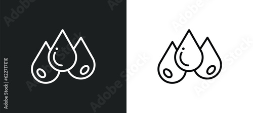 blood outline icon in white and black colors. blood flat vector icon from health and medical collection for web, mobile apps and ui.