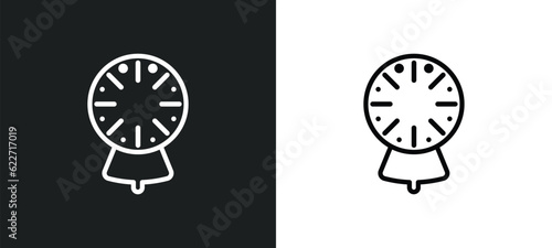 blood pressure gauge outline icon in white and black colors. blood pressure gauge flat vector icon from health and medical collection for web, mobile apps and ui.