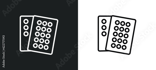 contraceptive pills outline icon in white and black colors. contraceptive pills flat vector icon from health and medical collection for web, mobile apps and ui.