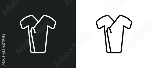 patient robe outline icon in white and black colors. patient robe flat vector icon from health and medical collection for web, mobile apps and ui.