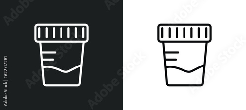 urine outline icon in white and black colors. urine flat vector icon from health and medical collection for web, mobile apps and ui.