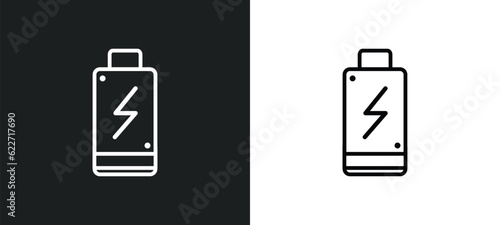 recharge outline icon in white and black colors. recharge flat vector icon from hardware collection for web, mobile apps and ui.