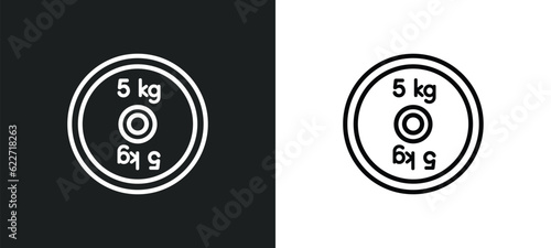 weight plates outline icon in white and black colors. weight plates flat vector icon from gymandfitness collection for web, mobile apps and ui.