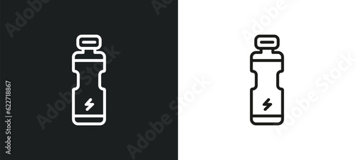isotonic outline icon in white and black colors. isotonic flat vector icon from gym and fitness collection for web, mobile apps and ui.