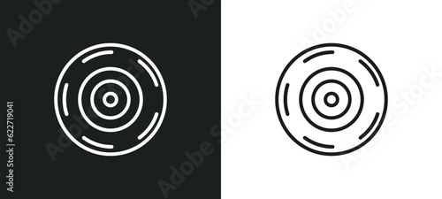 weight drive outline icon in white and black colors. weight drive flat vector icon from gym and fitness collection for web, mobile apps and ui.