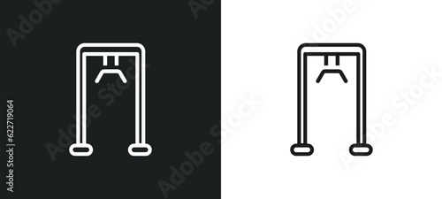 training apparatus outline icon in white and black colors. training apparatus flat vector icon from gym and fitness collection for web, mobile apps and ui.