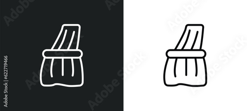 robe outline icon in white and black colors. robe flat vector icon from greece collection for web, mobile apps and ui.