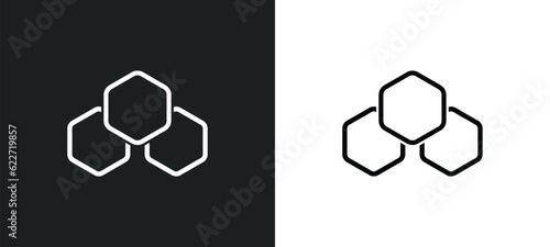 front outline icon in white and black colors. front flat vector icon from geometry collection for web, mobile apps and ui.
