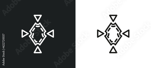 synergy outline icon in white and black colors. synergy flat vector icon from geometry collection for web, mobile apps and ui.