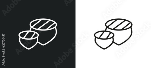 nuts outline icon in white and black colors. nuts flat vector icon from general collection for web, mobile apps and ui.