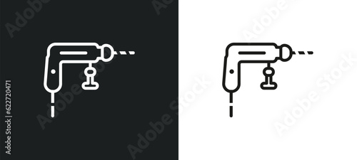 perforator outline icon in white and black colors. perforator flat vector icon from general collection for web, mobile apps and ui.