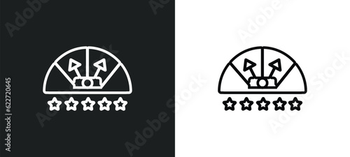 credit rating outline icon in white and black colors. credit rating flat vector icon from general collection for web, mobile apps and ui. photo