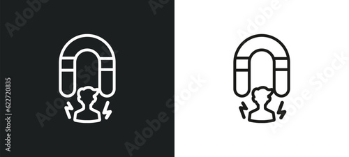 user engagement outline icon in white and black colors. user engagement flat vector icon from general collection for web, mobile apps and ui.