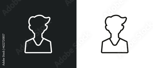teenager outline icon in white and black colors. teenager flat vector icon from general collection for web, mobile apps and ui.