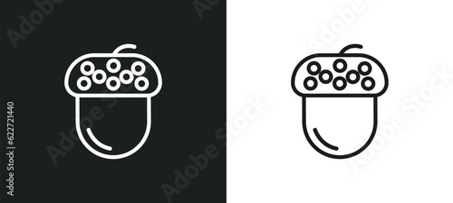 nut outline icon in white and black colors. nut flat vector icon from gastronomy collection for web, mobile apps and ui.