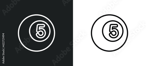 billiard ball outline icon in white and black colors. billiard ball flat vector icon from gaming collection for web, mobile apps and ui.