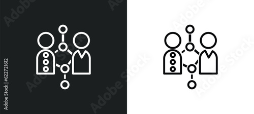 cloning outline icon in white and black colors. cloning flat vector icon from future technology collection for web, mobile apps and ui.