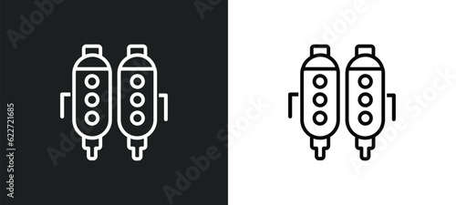 jetpack outline icon in white and black colors. jetpack flat vector icon from future technology collection for web, mobile apps and ui.
