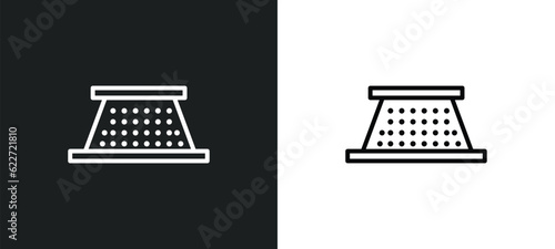 kotatsu outline icon in white and black colors. kotatsu flat vector icon from furniture and household collection for web, mobile apps and ui.