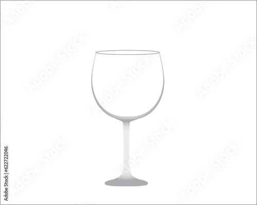 This vector empty glass is a drinking glass that doesn't contain anything