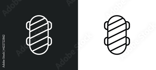 sports outline icon in white and black colors. sports flat vector icon from hobbies collection for web, mobile apps and ui.