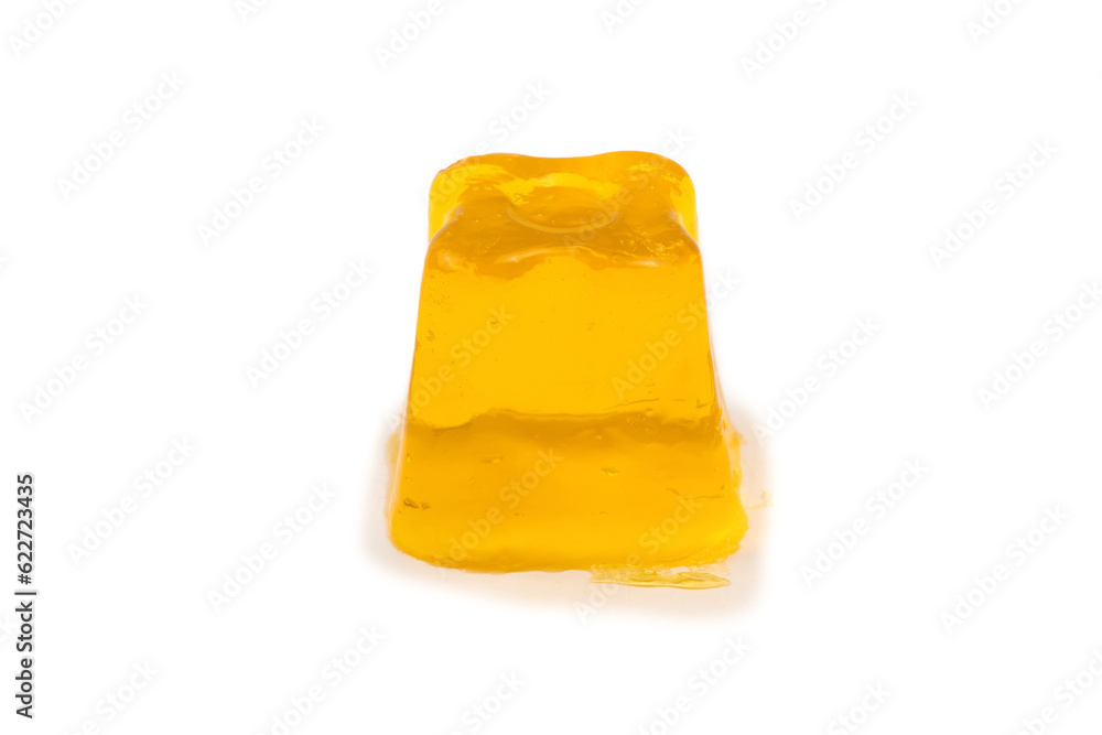 Sweet fruit jelly dessert isolated on white background. Sweet fruit jelly dessert isolated on white background.