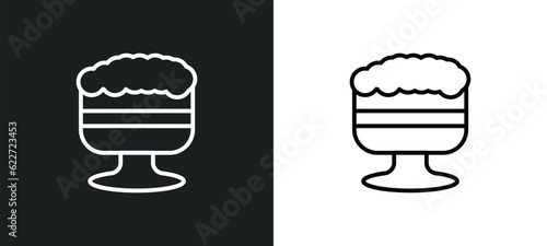 japanese rice ball in a bowl outline icon in white and black colors. japanese rice ball in a bowl flat vector icon from food collection for web, mobile apps and ui.