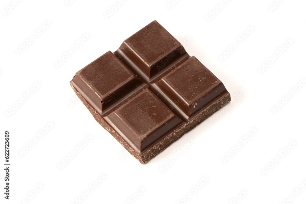 A chocolate bar isolated on white background. A chocolate bar isolated on white background.