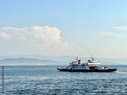 passenger ships on the sea