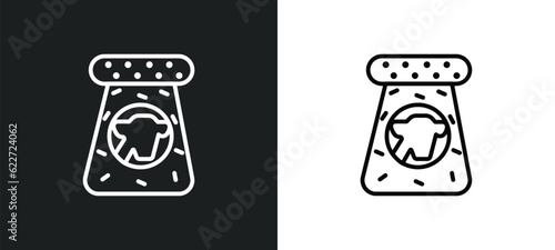 fodder outline icon in white and black colors. fodder flat vector icon from food collection for web, mobile apps and ui.