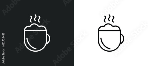 hot chote outline icon in white and black colors. hot chote flat vector icon from food collection for web, mobile apps and ui.