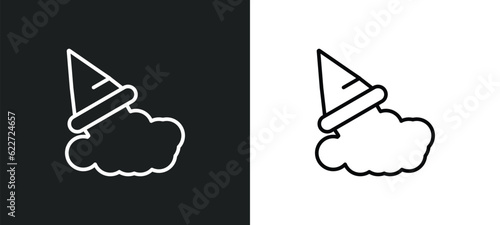 fallen outline icon in white and black colors. fallen flat vector icon from food collection for web, mobile apps and ui.